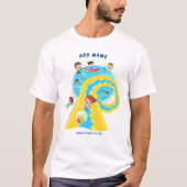 Water Park Zomer Zwembad Waterslide Verjaardag Fam T-shirt (Voorkant)