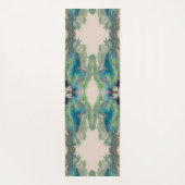 Water Path Flow – Abstract Aqua & Green Fluid Art  Yogamat (Achterkant)