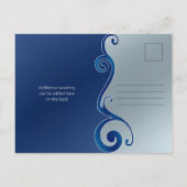 Water & Paua Shell Geïnspireerd Save the Date Brie Aankondigingskaart (Achterkant)