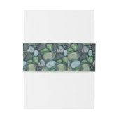Water Pebbles - Huwelijk buik band verticaal Uitnodigingen Wikkel (Achterkant Voorbeeld)