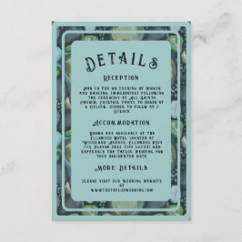 Water Pebbles - wedding enclosure card vertical Informatiekaartje