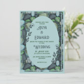 Water Pebbles - Wedding Invitation Kaart (Staand voorkant)