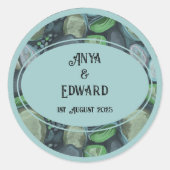Water pebbles - Wedding sticker (Voorkant)