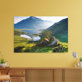 Water Pen yr Ole Wen Lake Idwal Snowdonia Park Canvas Afdruk (Insitu (Woonkamer))