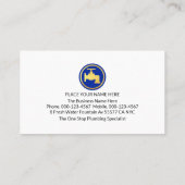 Water Pipe Frame Leaking Water Plumber Visitekaartje (Achterkant)