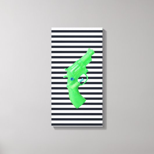 Water pistol toy Wasserpistole Spielzeug photo art Canvas Afdruk (Voorkant)