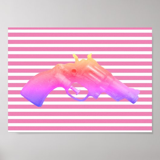 Water pistol toy Wasserpistole Spielzeug photoart Poster (Voorkant)