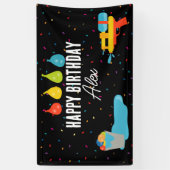 Water Pistool & Ballonnen Zomer Kids Verjaardagsfe Spandoek (Verticaal)