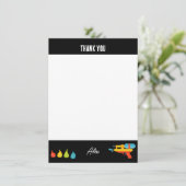 Water Pistool & Ballonnen Zomer Kinder Bedankkaart (Staand voorkant)