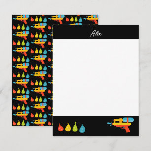 Water Pistool & Ballonnen Zomer Kinder Notitiekaartje