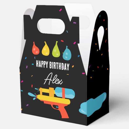 Water Pistool & Ballonnen Zomerfeest Bedankdoosjes (Geopend)