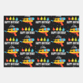 Water Pistool & Ballonnen Zomerfeest Inpakpapier Vel (Voorkant)