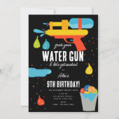 Water Pistool & Ballonnen Zomerfeest Kaart (Voorkant)