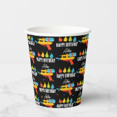 Water Pistool & Ballonnen Zomerfeest Papieren Bekers (Voorkant)