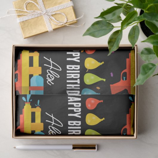 Water Pistool & Ballonnen Zomerfeest Tissuepapier (Geschenk)