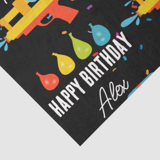 Water Pistool & Ballonnen Zomerfeest Tissuepapier (Detail)