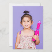 Water Pistool Foto Zomer Verjaardagsfeest Bedankkaart (Achterkant)