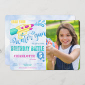 Water Pistool fotouitnodigingen Kaart (Voorkant / Achterkant)