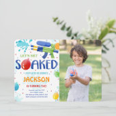 Water Pistool fotouitnodigingen Kaart (Staand voorkant)