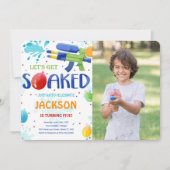 Water Pistool fotouitnodigingen Kaart (Voorkant)