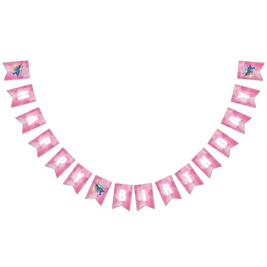 Water Pistool meisje Verjaardag Vlaggetjes (Alle)