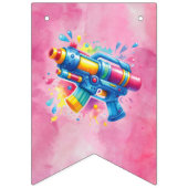 Water Pistool meisje Verjaardag Vlaggetjes (Eerste vlag)