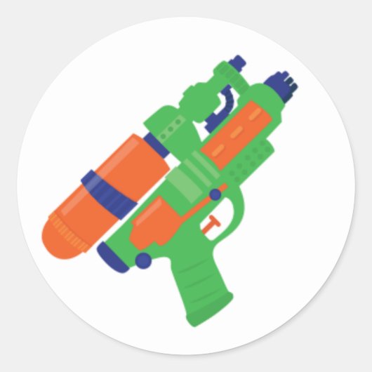 Water Pistool Party Sticker (Set 1) (Voorkant)