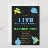 Water Pistool Splash Boy 11th Birthday Party nodig (Voorkant)