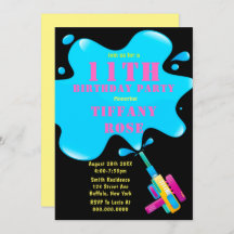 Water Pistool Splash Girl 11th Birthday Party nodi