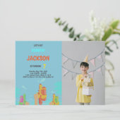 Water Pistool Uitnodigingen met foto (Staand voorkant)