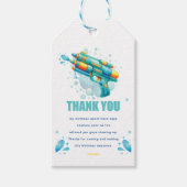 Water Pistool Verjaardag Custom Cadeaulabel (Voorkant)