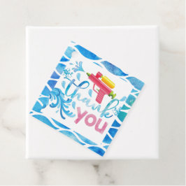 Water Pistool Verjaardags Meisje Dank u Favor Tags Bedankjes Labels
