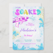 Water Pistool verjaardagsuitnodigingen Kaart (Voorkant)