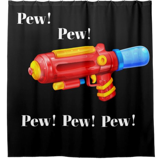 water pistool voor de badkamer met een douchegordi douchegordijn (Voorkant)