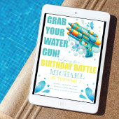 Water Pistool Zomer Jongen Verjaardagsfeest Kaart