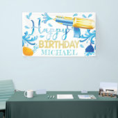 Water Pistool Zomer Verjaardag Gepersonaliseerde B Spandoek (Beurs)