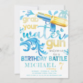 Water Pistool Zomer Verjaardagsfeest voor Boy Kaart (Voorkant)