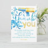 Water Pistool Zomer Verjaardagsfeestfoto Bedankkaart (Staand voorkant)