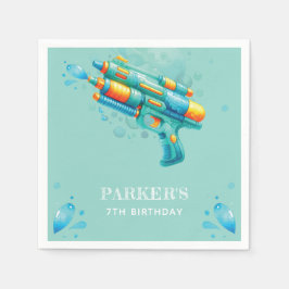Water Pistool Zomerjongen Verjaardag Gepersonalise Servet