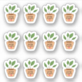 Water Planten Herinnering Mini Plant Pots Bujo Pla Sticker (Voorkant)