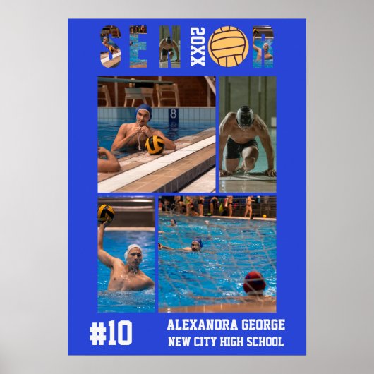 Water Polo Afstudeeravond Eindexamenjaar Poster (Voorkant)