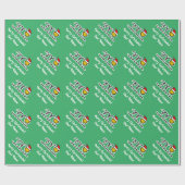 Water polo bal met Santa hoed aangepaste Kerstmis Cadeaupapier (Vlak)