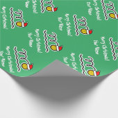 Water polo bal met Santa hoed aangepaste Kerstmis Cadeaupapier (Hoek)