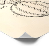 Water Polo Ball 1923 Patent Art Old Peper Poster (Hoek)