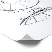 Water Polo Ball 1923 Patent Art White Paper Poster (Hoek)