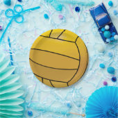 Water Polo Ball Gele Party Supplies Papieren Bordje (Feest)
