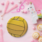 Water Polo Ball Gele Party Supplies Papieren Bordje (Feest)