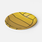 Water Polo Ball Gele Party Supplies Papieren Bordje (Gekanteld)