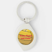 Water Polo Ball Gepersonaliseerd Sleutelhanger (Voorkant)