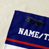 Water Polo Ball Team Player Naam Rood Wit Blauw Strandlaken (In situ)